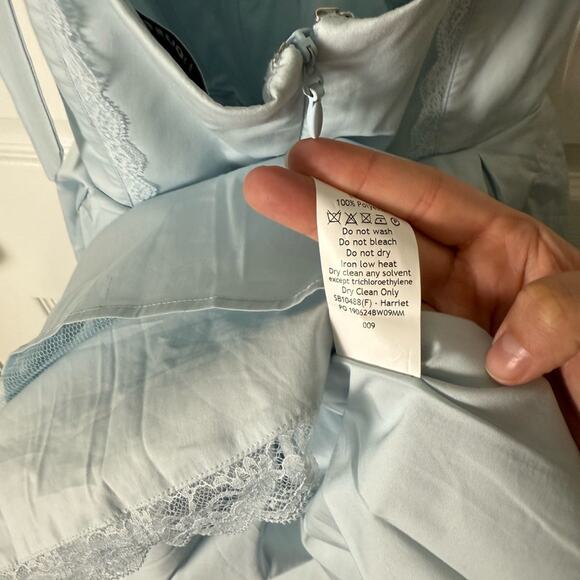 House of CB Harriet Bluebell Cotton Halter Mini Dress S - Picture 13 of 13